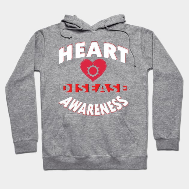 Heart disease awareness month Hoodie by TeeText
